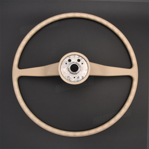 Volante Vintage Beige/nero da 400mm/15 pollici volante classico a 2 razze per VW Bug Volkswagen Beetle dal 1962 al 1971 - Product Image 5