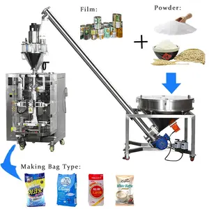 Mesin pengemasan tepung jagung, mesin pengisian dan penyegel otomatis untuk rempah-rempah deterjen 1-5kg