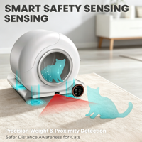 Litière pour chat Tuya Smart, automatique, autonettoyante, écologique, en ABS, grande capacité 65L, détection de sécurité, toilette pour chat