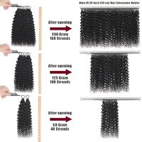 Extensiones de Cabello Humano de Lujo Súper Doble Trama, Trenzas de Ganchillo de Pluma, Cabello Vietnamita Virgen Pre-Enlazado, Puntas Gruesas