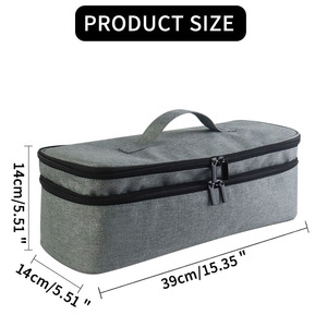 Travel Hair Tool Organizer Bag Large Capacity Zipper Closure Multi Function Cosmetic Storage Case For Blow Dryer Curling Wand - Product Image 5