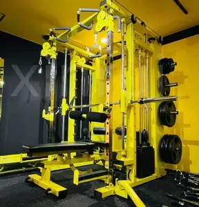Appareil de musculation multifonctionnel avec Smith Machine et <span class=keywords><strong>Low</strong></span> Row, tout-en-un, système de tirage par câble, pour usage domestique et commercial - Product Image 4