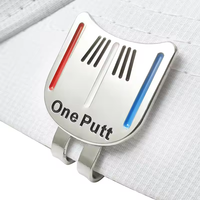 Marqueur de balle de golf en métal One Putt avec clip magnétique pour chapeau – Outil durable d'alignement et de visée pour l'entraînement au golf