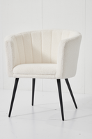 Fauteuil de salon moderne en velours beige pour salon, maison et mobilier, durable pour une utilisation en extérieur