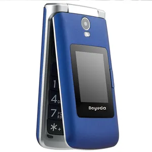 Телефон-раскладушка с функцией 2g, со светодиодным дисплеем, металлическим корпусом, кнопками sos и большой клавиатурой на продажу