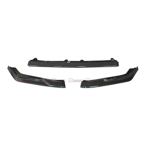 Juego de Tres Piezas Personalizado de Fábrica, Labio Delantero de Fibra de Carbono Estilo V Negro para Honda Civic Tipo FL5 - Product Image 4