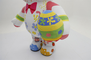 Disfraz Inflable de Conejo de Pascua Colorido, Conejo con Estampado Floral <span class=keywords><strong>y</strong></span> Huevo de Pascua para Celebraciones <span class=keywords><strong>y</strong></span> Cosplay - Product Image 4