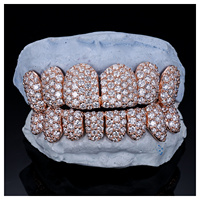 Testeur de diamants 100% fiable VVS D Teeth Grillz Argent S925 Or rose massif 10K 14K 18K Certifié par un tiers Hip Hop
