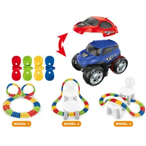97 peças brinquedo flexível carro, pista, plástico, jogo, conjunto de 360 rotação, diy, corrida, estrada, conjunto crianças, corrida, carro, conjuntos, brinquedos