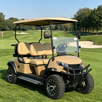 Voiturette de golf électrique haute puissance 72V avec toit ciel étoilé personnalisable, bande lumineuse LED et coffre de chargement arrière personnalisable pour un espace de rangement supplémentaire
