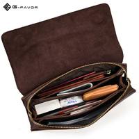 Dompet Pria Kulit Sapi Premium Ringan Langsung dari Pabrik, Tas Selempang Kulit Asli dengan Logo Kustom