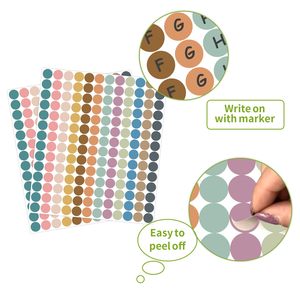 Etiqueta Adhesiva Personalizada de Vinilo en Rollo, Etiqueta Redonda de Codificación por Colores, Etiqueta para Libros, Marcado, Identificación, Inventario, Hoja de Etiquetas - Product Image 5
