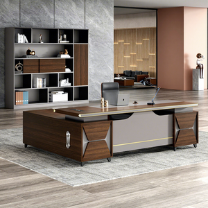 Modern Luxury Ergonomic L-Shape Executive <strong>Work</strong> Desk Strong Mobile Wooden <strong>Home</strong> Office Elegant Modular Eco-Friendly Office <strong>Table</strong> - Product Image 1