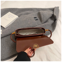 Bolsos cruzados de piel auténtica a rayas estilo coreano para mujer, con solapa, cierre, correa única, antirrobo, para verano/invierno.