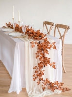 Guirlande de vigne artificielle Ficus, fausses plantes suspendues à feuilles vertes, verdure artificielle pour centres de table, décoration murale de mariage