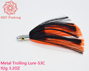 Sxy Câu Cá S3c Kim Loại Trolling Thu Hút Sâu Biển Trolling Tóc Cá Mồi Cho Cá Bass Biển PVC Đồng Đầu Nước mặn Marlin Mồi - Product Image 4