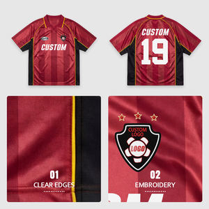 Мужские спортивные футболки-поло с V-образным вырезом, быстросохнущие, из полиэстера, с индивидуальным логотипом, для футбола и тренажерного зала - Product Image 3