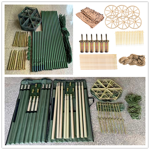 Kango ngoài trời Camo lá mù ngụy trang chống cháy ẩn che giấu che giấu lưới bao gồm Camo Net hỗ trợ cực - Product Image 6