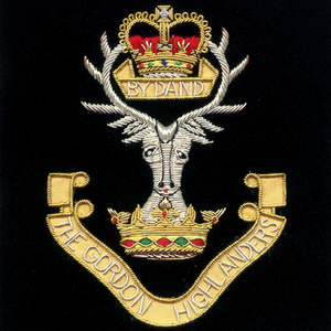 THE GORDON HIGH LANDERS Patch brodé en dentelle de haute qualité, à coudre, badge en tissu circulaire, design de luxe pour vêtement - Product Image 1