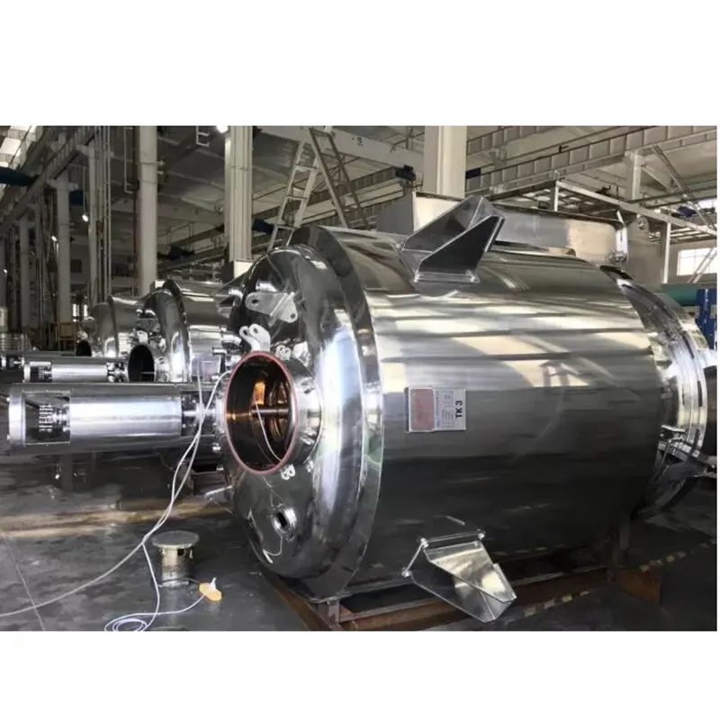 Silver Color Stainless Steel Sanitary Vacuum Mixing Tank With Agitator