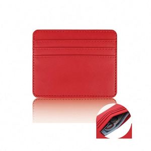 Porte-cartes en cuir PU ultra fin personnalisé, vente en gros, cadeaux promotionnels sur mesure - Product Image 6