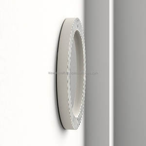 Modern Resin Inlay <b>White</b> <b>Mirror</b> Frame Round Design Eco-Friendly Customizable Size & Color High Quality Home & Office Wall Decor - Product Image 3
