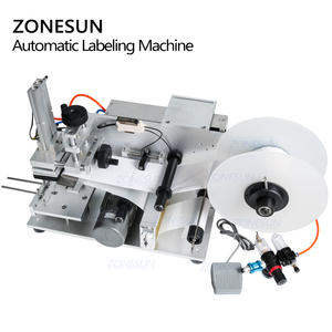 ماكينة وضع الملصقات المسطحة الهوائية شبه الأوتوماتيكية من ZONESUN ، غطاء الزجاجة الجانبي العلوي ، أداة وضع الملصقات - Product Image 5