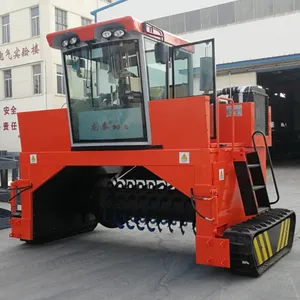 Manufacturer Supply Self Propelled Compost Turner Waste Recycle Fully Automatic Composting Machine For Fertilizer