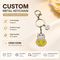 Porte-clés en métal personnalisé en gros, alliage de zinc, émail souple, logo personnalisé, OEM ODM, cadeau promotionnel direct usine