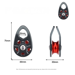 Attache-cordage anti-chute en alliage d'aluminium à anneau en D simple, capacité de charge 22KN - Product Image 6