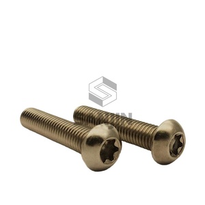 OEM อเมริกันอิมพีเรียล # สกรูหัวหกแฉกเคลือบสังกะสีไทเทเนียมบริสุทธิ์ GR2 ขนาด 8-32*1/4"~3/4" UNC แบบหัวครึ่งปุ่ม Torx Groove - Product Image 5