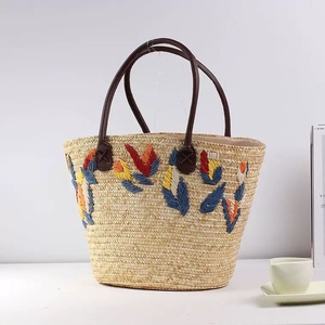 Usine En Gros Petits Femmes Vintage Style Sacs <span class=keywords><strong>De</strong></span> Plage <span class=keywords><strong>Pas</strong></span> <span class=keywords><strong>Cher</strong></span> Couleur Naturelle Mer Herbe Fourre-Tout Manipulé Usage Quotidien Paille Sacs <span class=keywords><strong>De</strong></span> Plage - Product Image 5