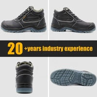 Botas de Seguridad Industriales Tiger Master con Certificación CE, Puntera de Acero, Antipinchazos, Cuero Negro, Suela de TPU Antideslizante y Resistente al Aceite para Hombre