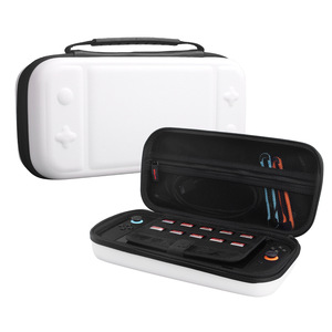 Étui pour Nintendo Switch 2, sac de rangement rigide en EVA avec emplacements pour cartes et compartiment pour câbles, blanc et noir - Product Image 1