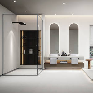 Haute 2700x800mm carreaux de porcelaine émaillée blanc brillant/mat anti-dérapant murs intérieurs maison chambre carré carreaux de mosaïque <span class=keywords><strong>vinyle</strong></span> béton - Product Image 1