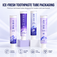 Tube de dentifrice en aluminium et plastique avec logo personnalisé, emballage laminé imprimé UV, haute barrière, bouchon à vis 12,7-35 mm