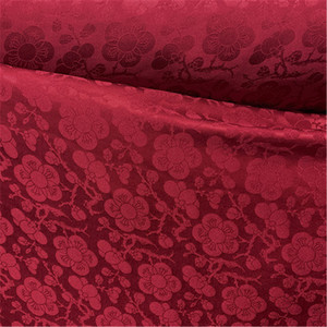 Clear Grain Environmental Breathable Plum Flowers <strong>Customs</strong> Silk Jacquard Fabric for Men Women <strong>Cloth</strong>