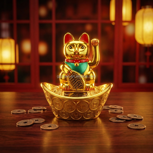 Figurine de chat porte-bonheur <span class=keywords><strong>Maneki</strong></span> <span class=keywords><strong>Neko</strong></span> à énergie <span class=keywords><strong>solaire</strong></span>, qui bouge automatiquement, pour la décoration de la maison ou du magasin - Product Image 1