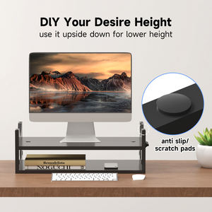 MST032 Support de moniteur robuste pour imprimante d'écran d'ordinateur Support pour ordinateur portable Étagère de bureau Organisateur de bureau - Product Image 5