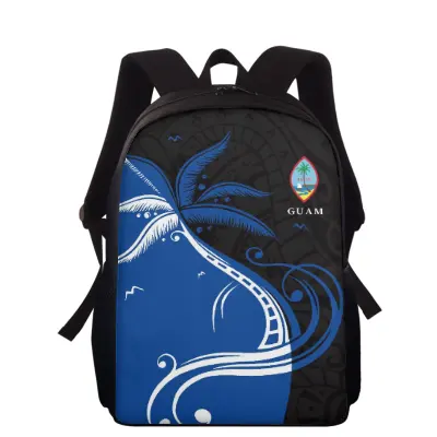 1MOQ Custom Logo Big Capacity Guam Flag Print School Backpack Polynesian Travel Bagpack School Bag for Girls Boys Dropshipping