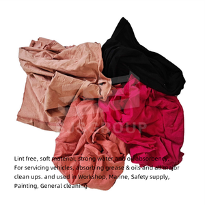 10Kg 20kg 25 kg Trapo Industrial Multicolor 10 Kilos 5 Kilos 25Kg Algodón Camisetas Trapos Algodón Ropa usada Trapos - Product Image 3