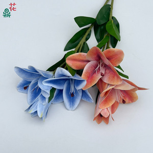 Fleurs artificielles en soie Lily, imperméables, pour décoration d'hôtel, arche de mariage, style moderne, tige unique - Product Image 2