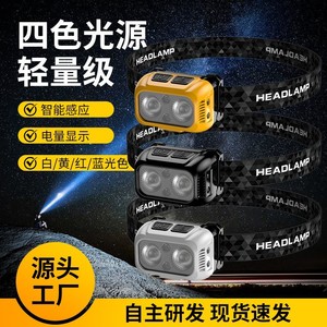 Headlamp Rechargeable LED Outdoor Camping Portable Lightweight with <b>Dimmer</b> Function White Light - Product Image 5