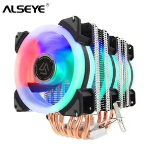 Alseye cpu cooler 9cm fan 4 heatpipe cooling for Intel LGA775 1151 115x 1366 2011& AMD AM3 AM4