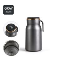 Kedatangan Baru Botol Air Vakum Isolasi Dinding Ganda 300ml dengan Tampilan Suhu Pintar, Terbuat dari Baja Tahan Karat SUS316, Mug Kopi