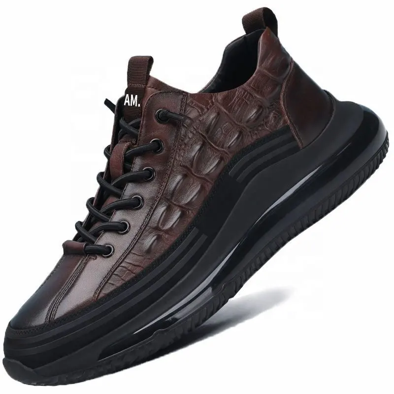 حذاء رجالي عصري بدون كعب للمشي خفيف الوزن خارجي من مصنع المعدات الأصلي/من المصنع الأصلي متوفر باللون الأسود مقاس 12