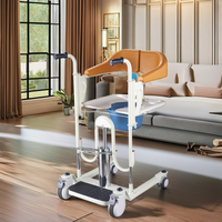 Chaise de transfert hydraulique professionnelle pour personnes handicapées avec fonction de commode AOLIKE CE ISO UKCA pour les soins à domicile
