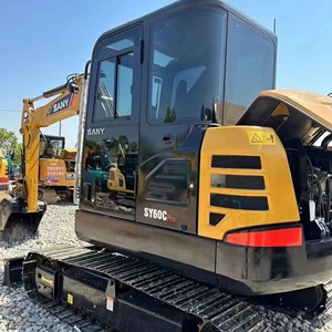 Excavatrice hydraulique Sany SY60C Pro, jaune, moteur diesel, boîte de vitesses contrôlée par PLC, équipée d'un équipement de construction de 6 tonnes - Product Image 2