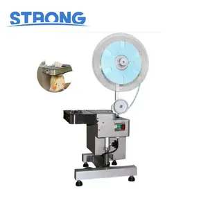 semi-auto pneumatic colored ribbon tying machine/ bread plastic bags sealer/ fan-shaped sealing machine on hot sale