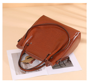 Bolsos de Mano de Cuero Genuino para Mujer, de Gran Capacidad, Casuales, de Alta Calidad, Bolsos de Hombro de Moda para Damas - Product Image 6